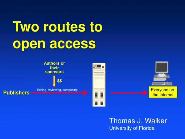 Two routes to  open access