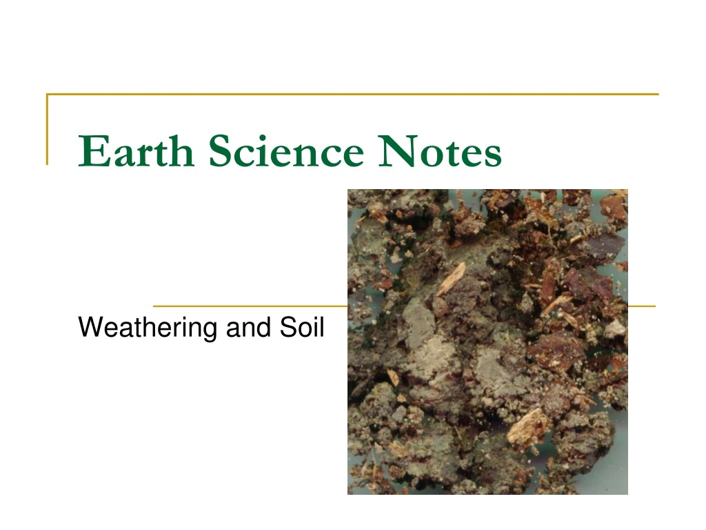 earth science notes