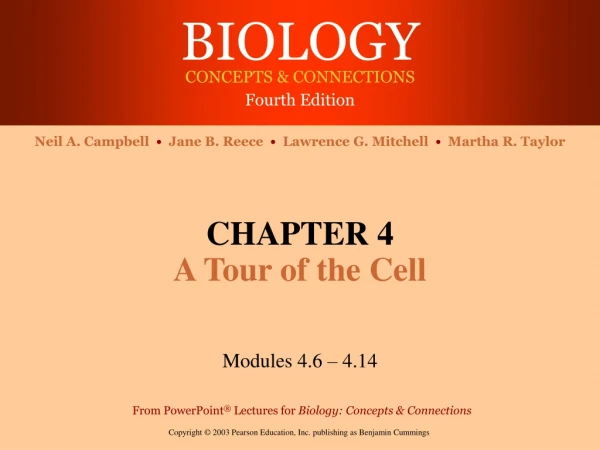 CHAPTER 4 A Tour of the Cell