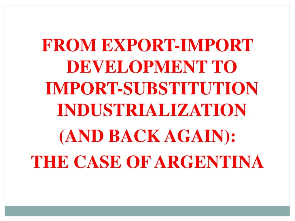 from export import development to import