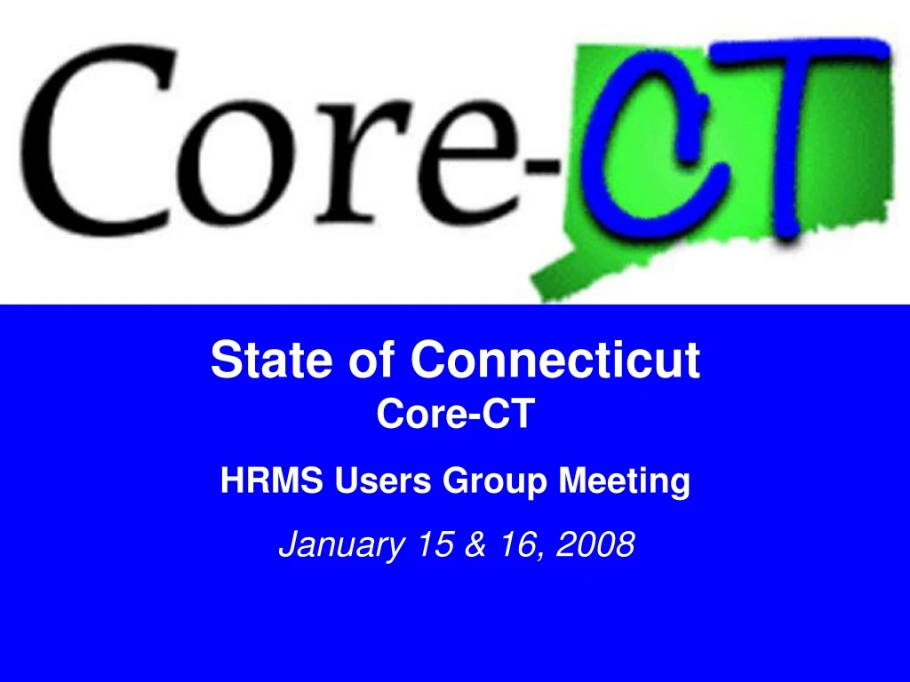 state of connecticut core ct hrms users group