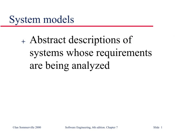 System models