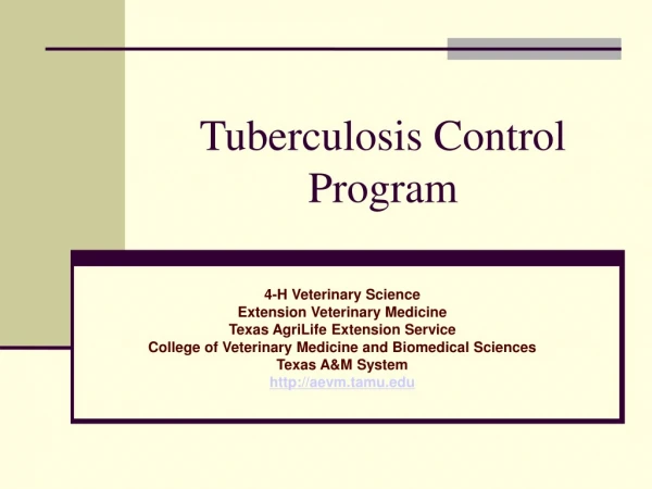 Tuberculosis Control Program