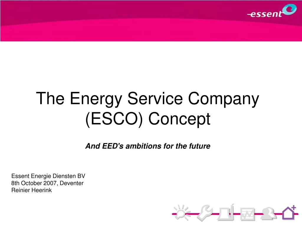 the energy service company esco concept