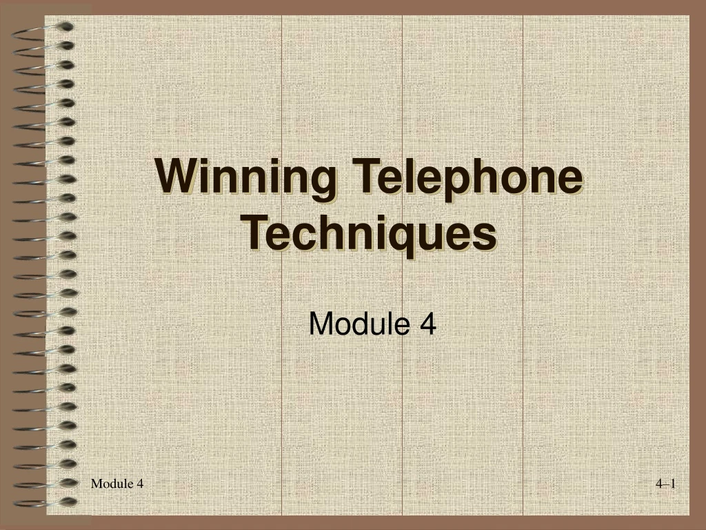 winning telephone techniques