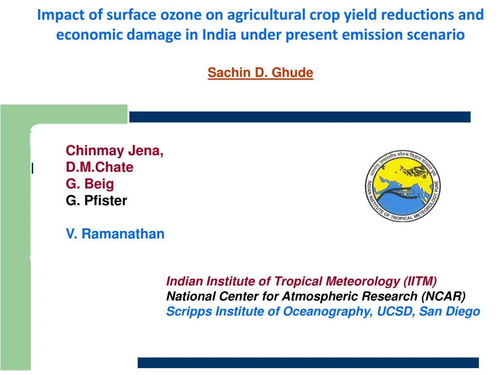 impact of surface ozone on agricultural crop