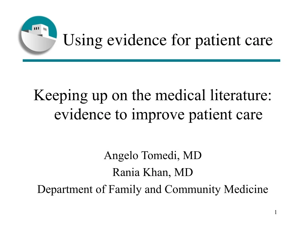 using evidence for patient care
