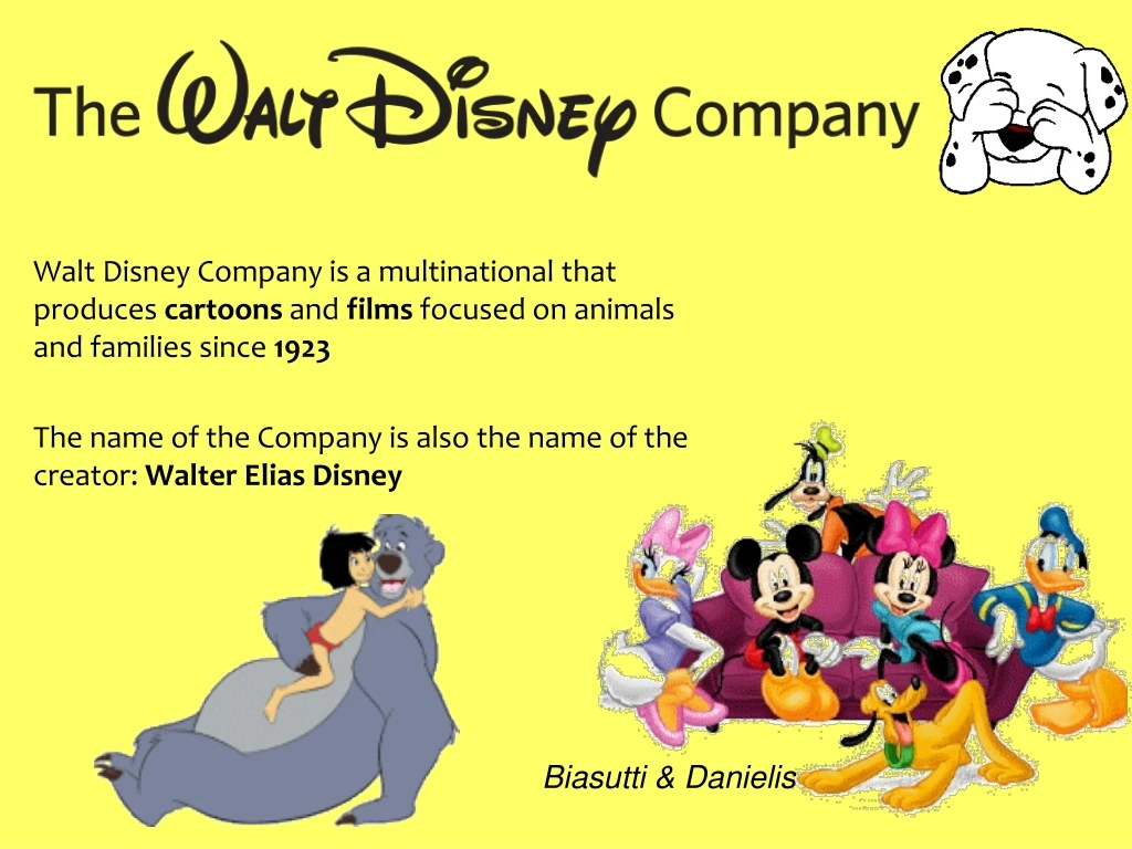 walt disney company is a multinational that