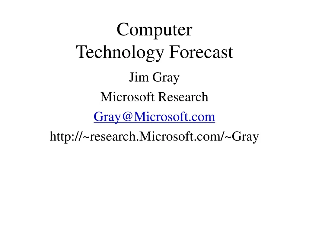 computer technology forecast