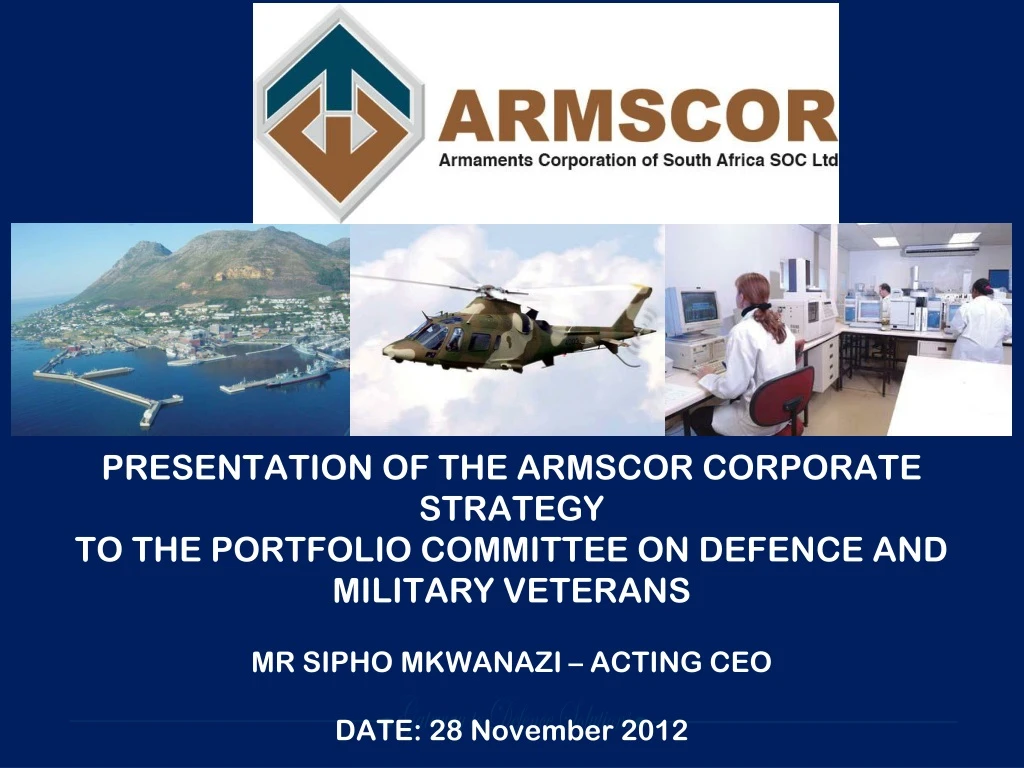 presentation of the armscor corporate strategy