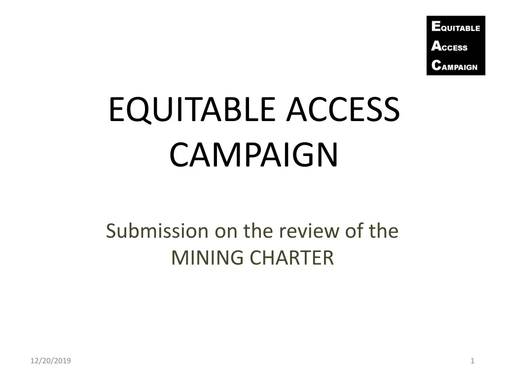 equitable access campaign