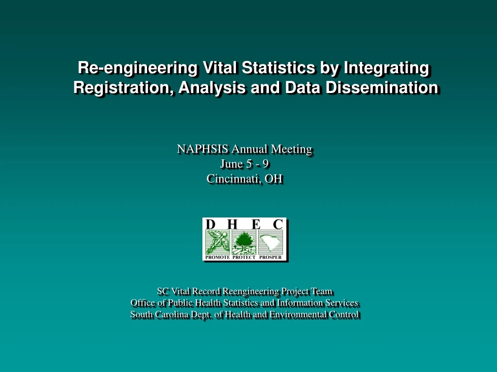 re engineering vital statistics by integrating