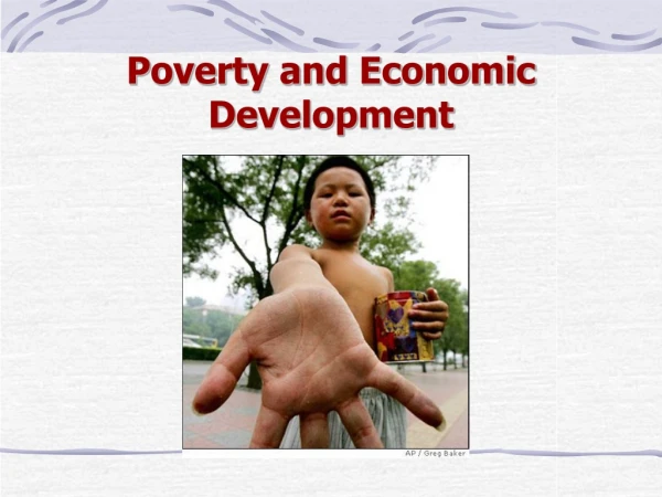 Poverty and Economic Development