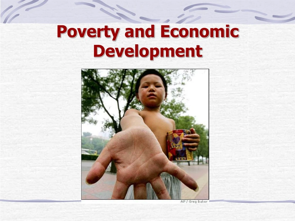 poverty and economic development