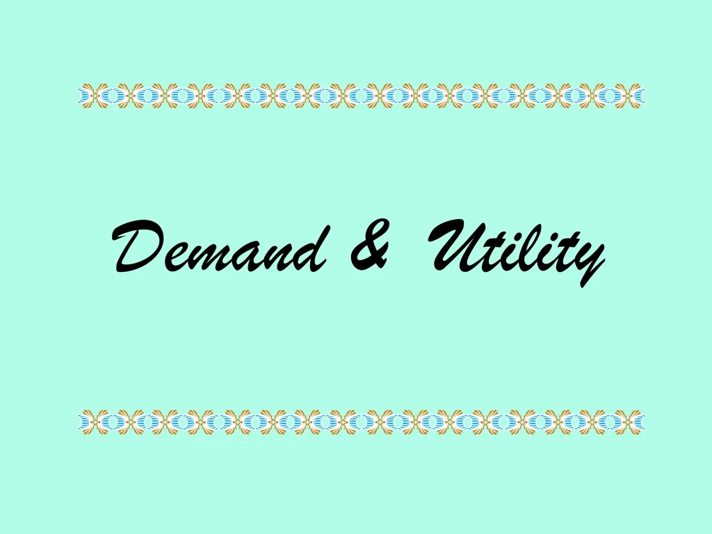 demand utility