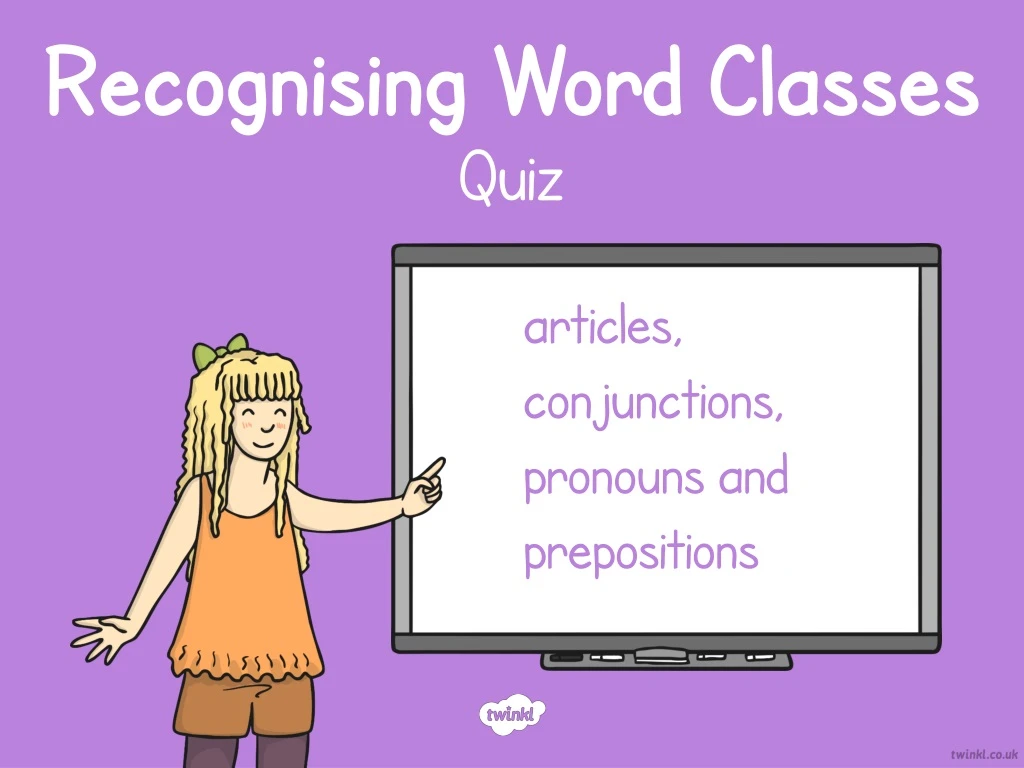 recognising word classes