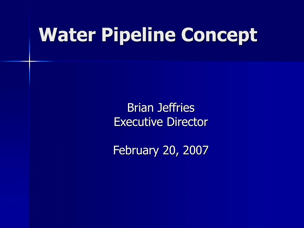 water pipeline concept