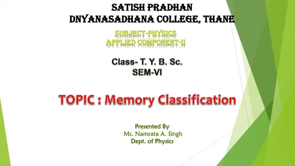 Class- T. Y. B. Sc. SEM-VI