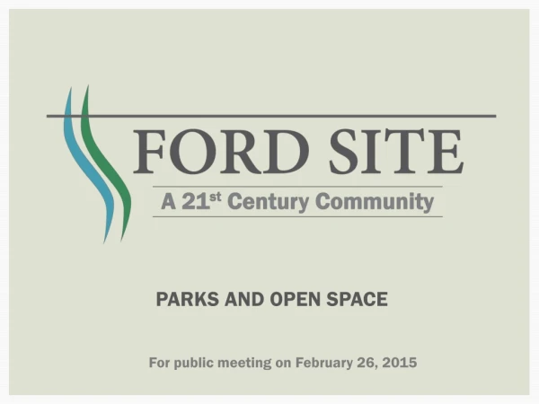 PARKS AND OPEN SPACE