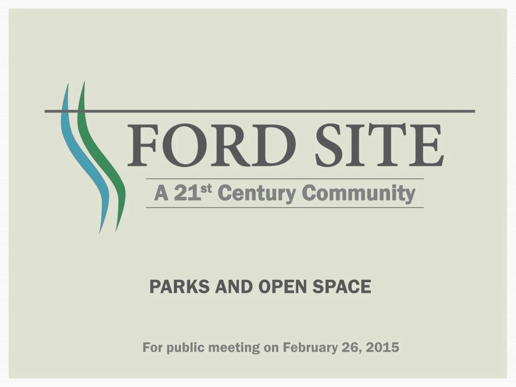 parks and open space