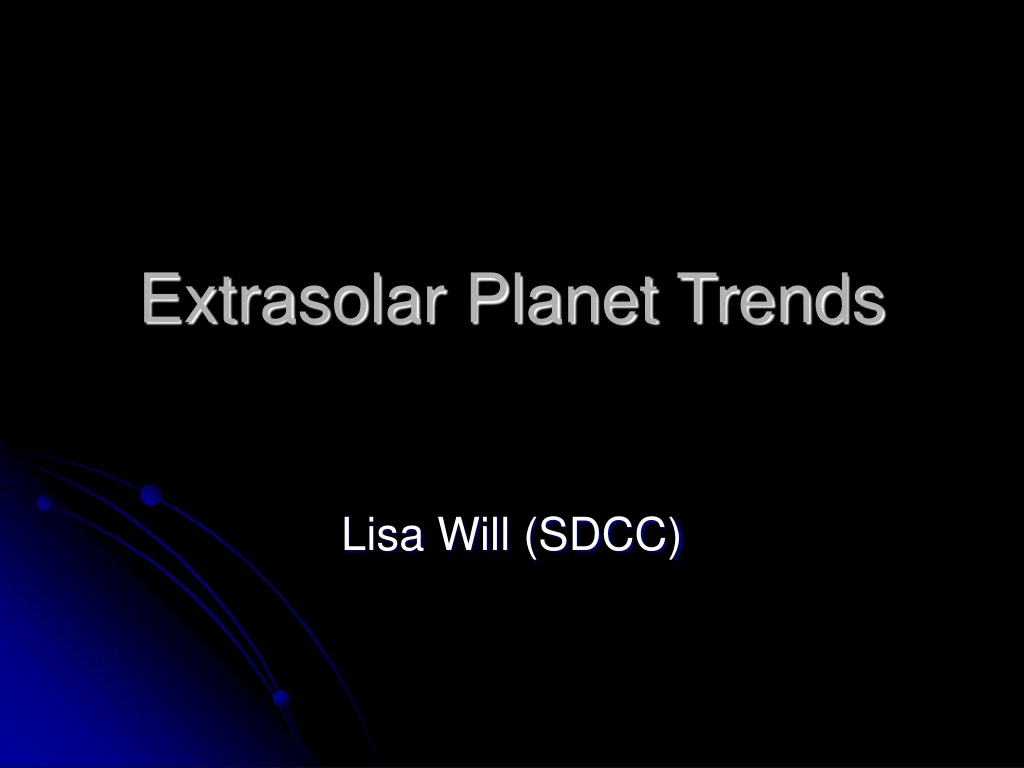 extrasolar planet trends