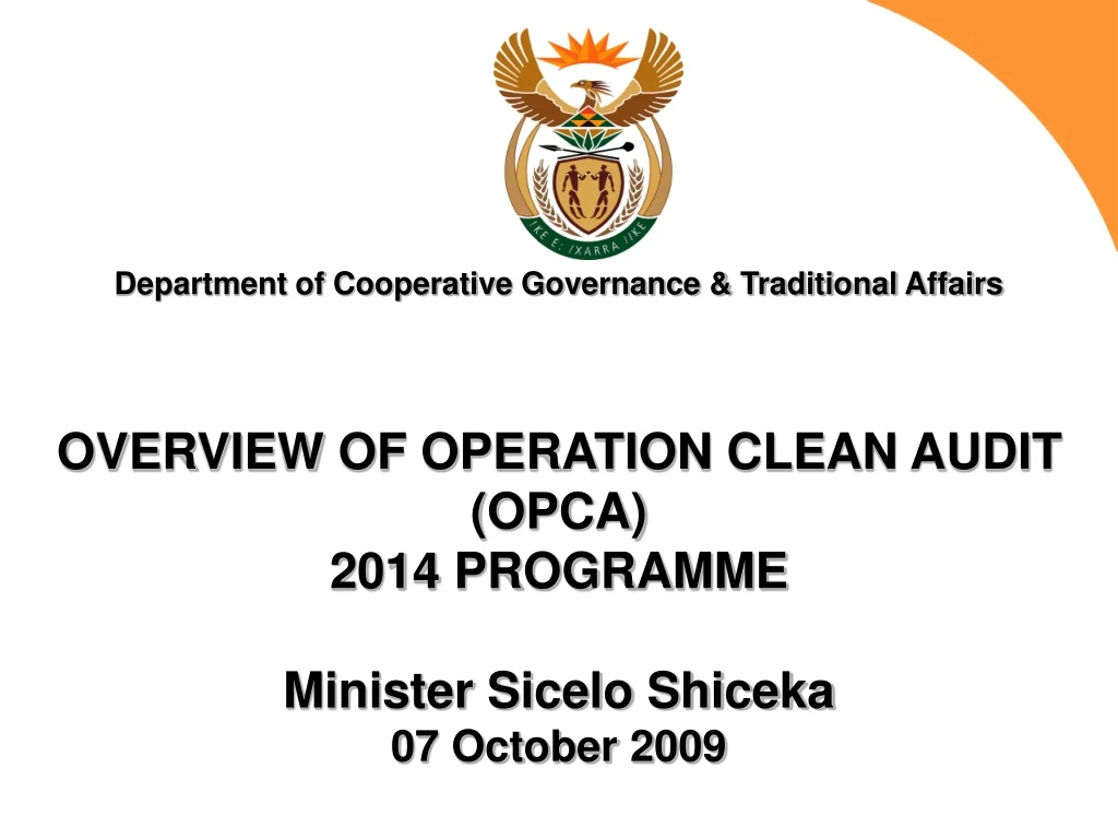 department of cooperative governance traditional