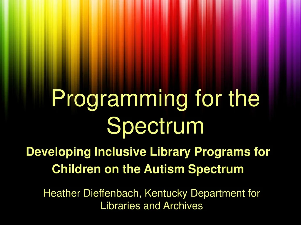 programming for the spectrum