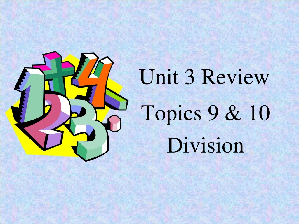 unit 3 review