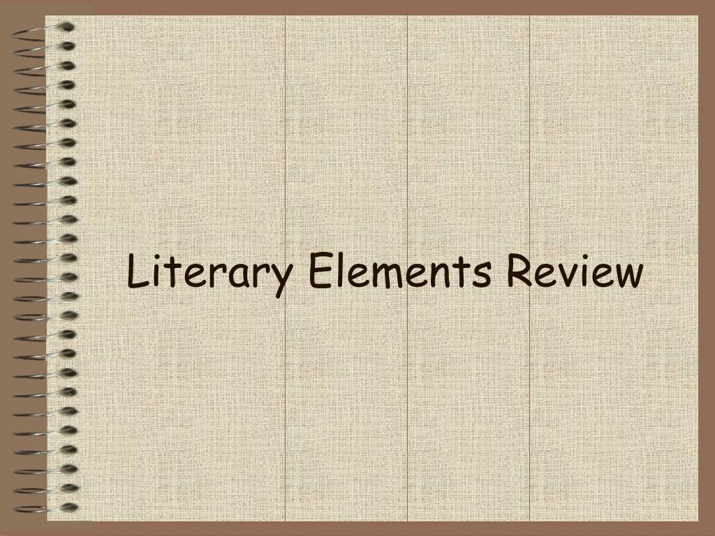 literary elements review