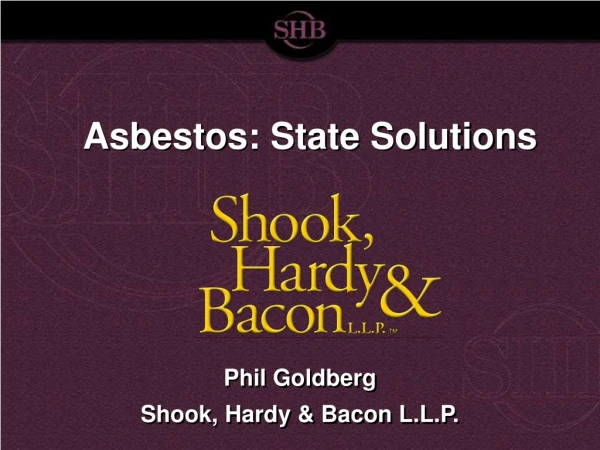 Asbestos: State Solutions