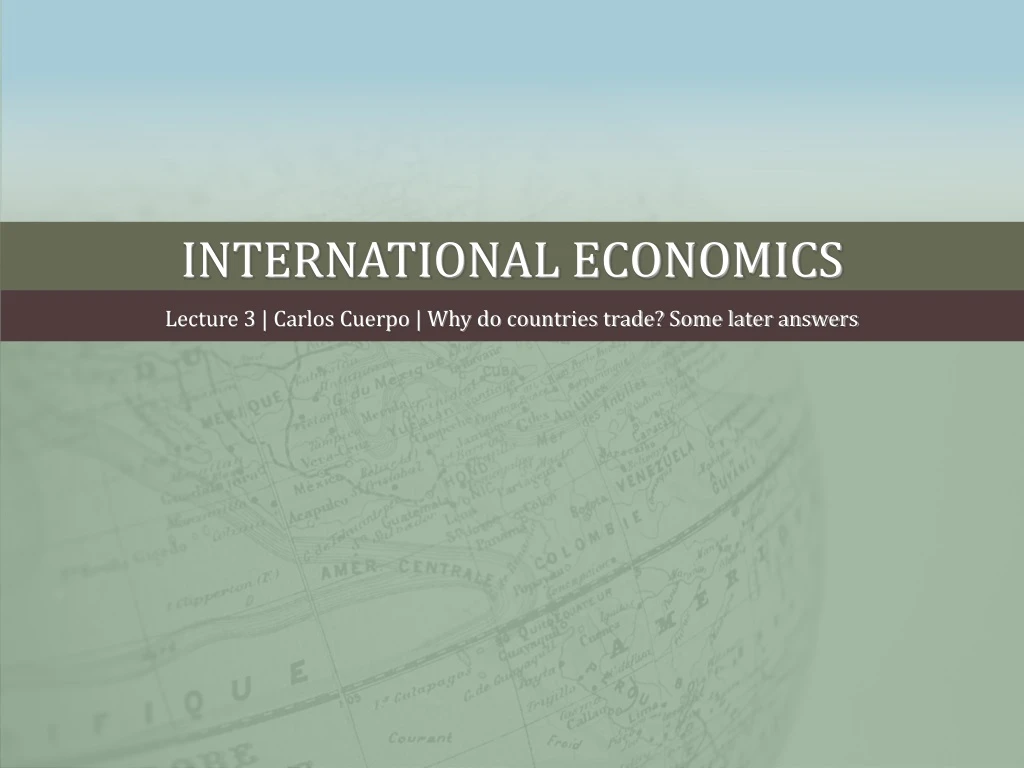 international economics