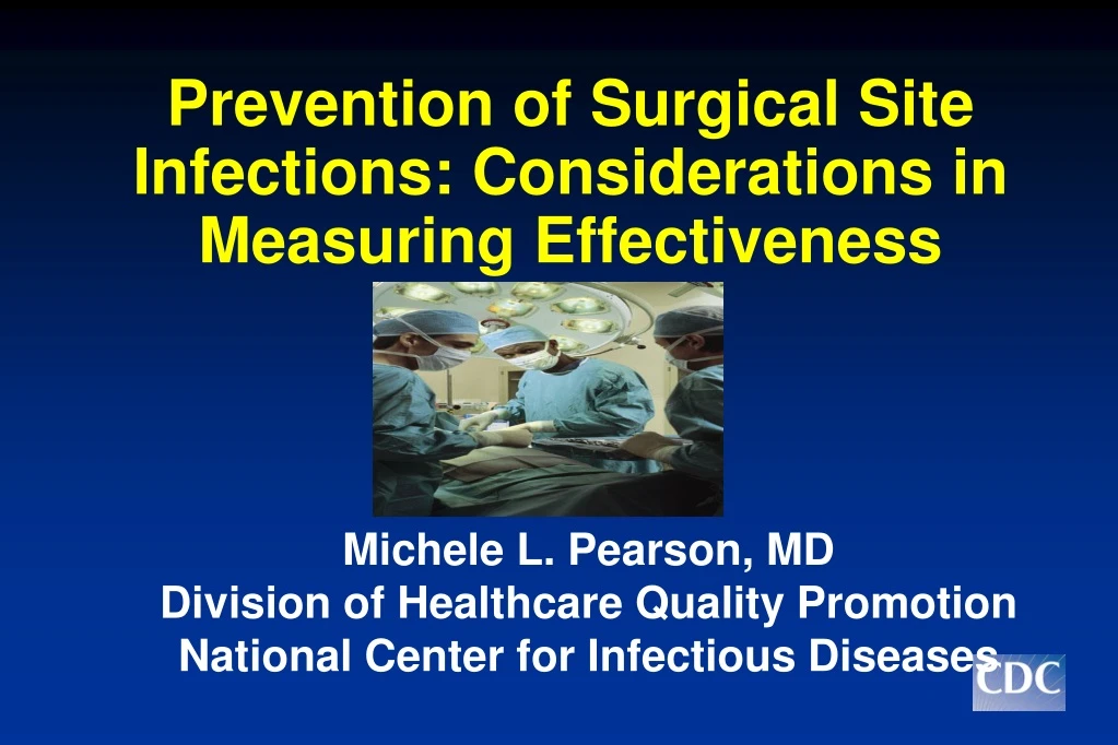 prevention of surgical site infections