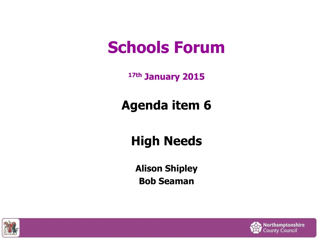 schools forum