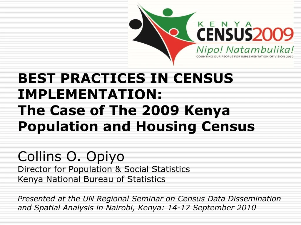 best practices in census implementation the case
