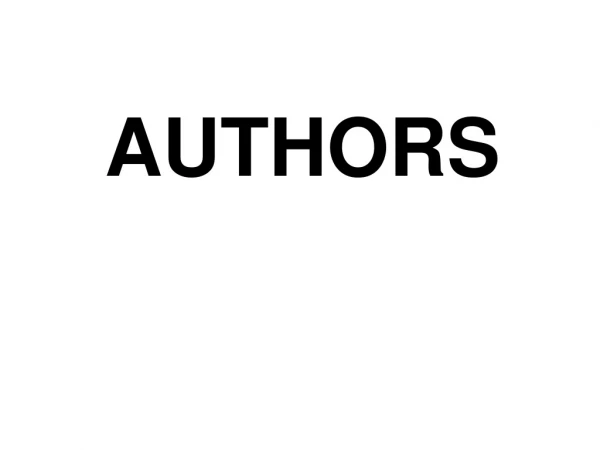 AUTHORS