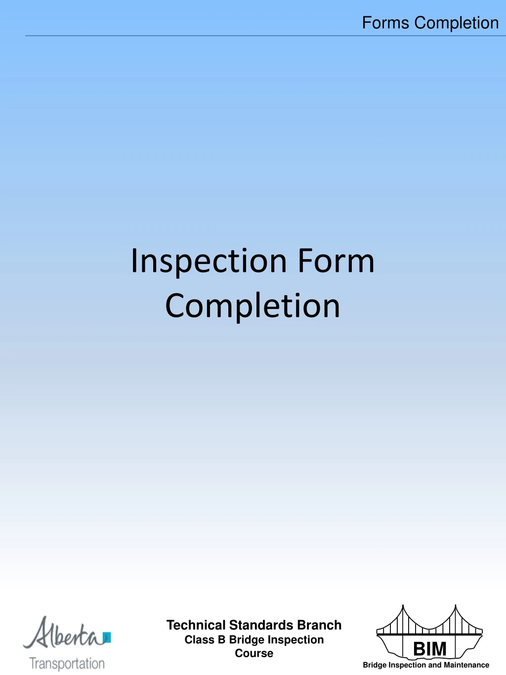 inspection form completion