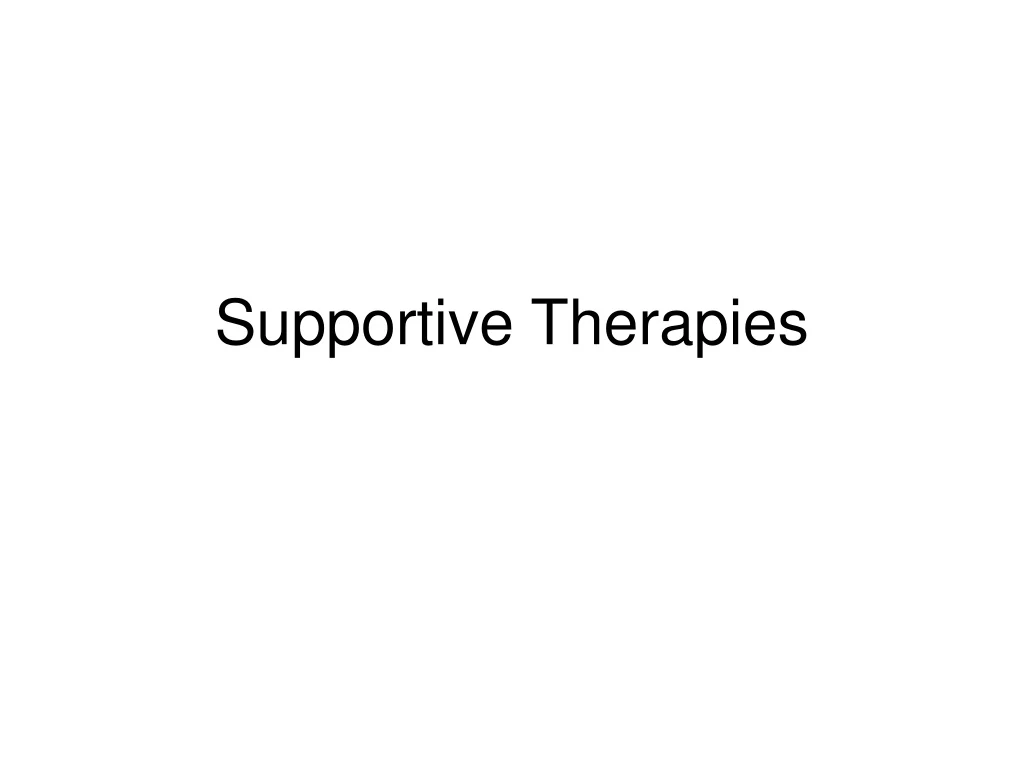 supportive therapies