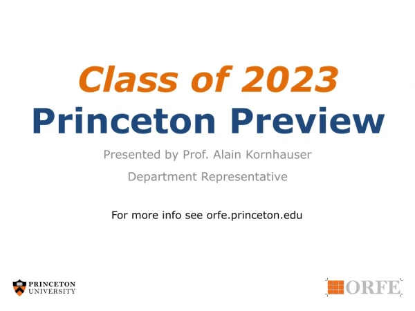 Class of 2023 Princeton  Preview