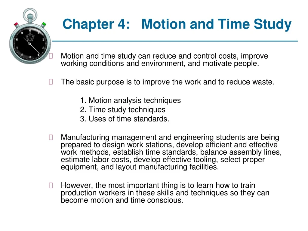 chapter 4 motion and time study