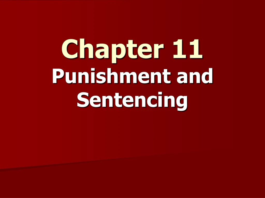 chapter 11 punishment and sentencing