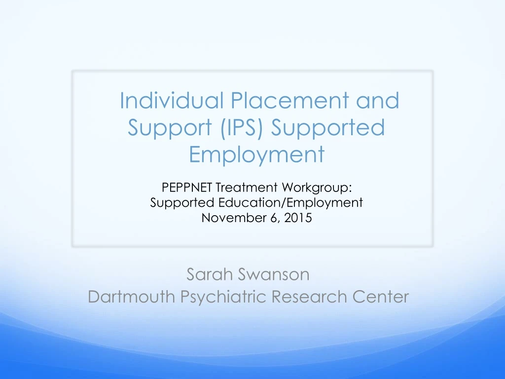 individual placement and support ips supported employment