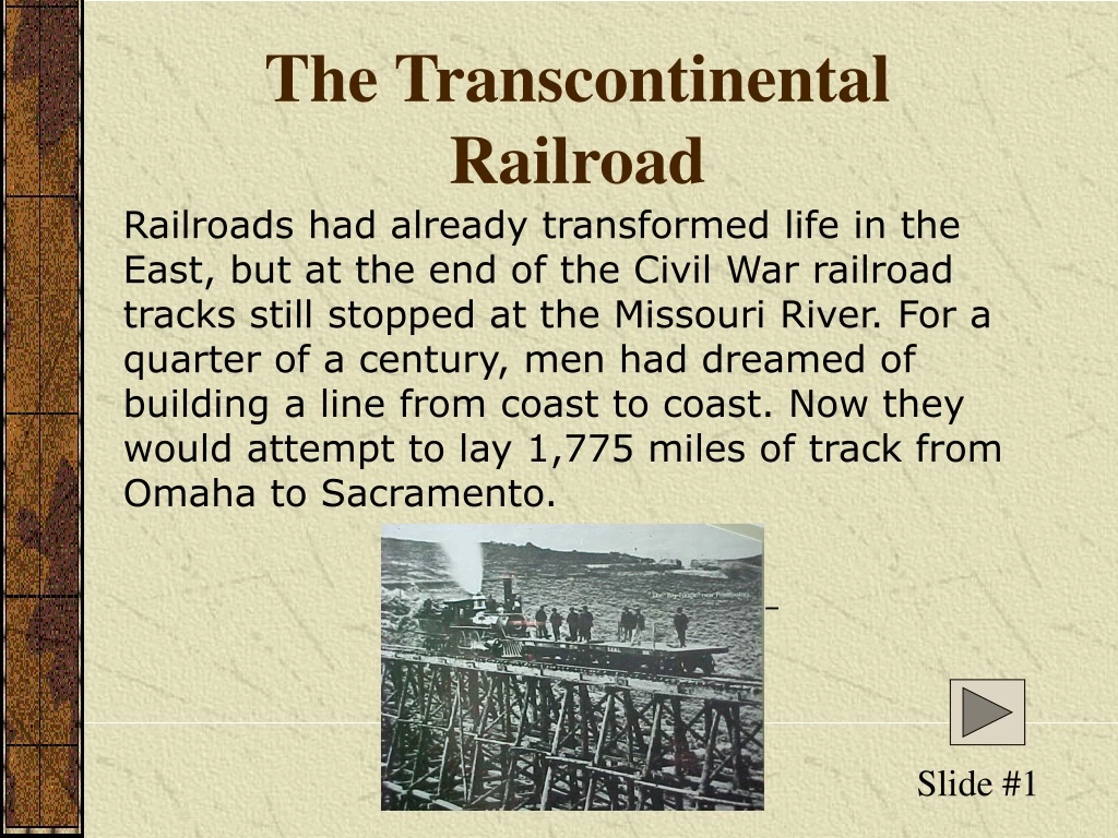 the transcontinental railroad