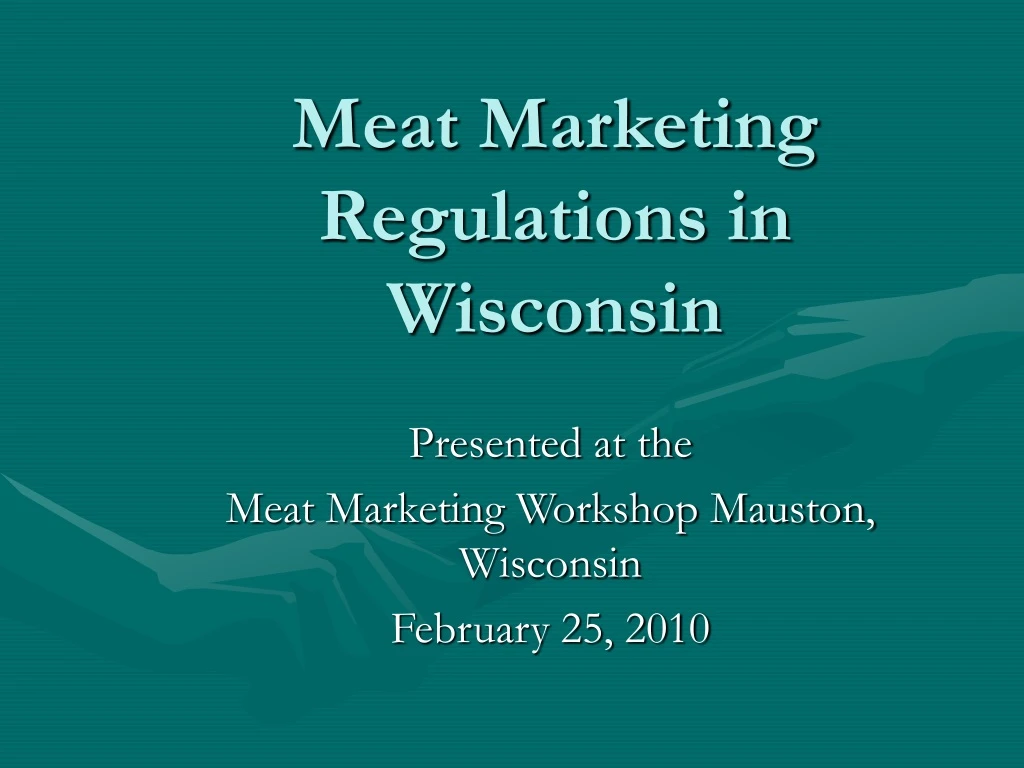 meat marketing regulations in wisconsin