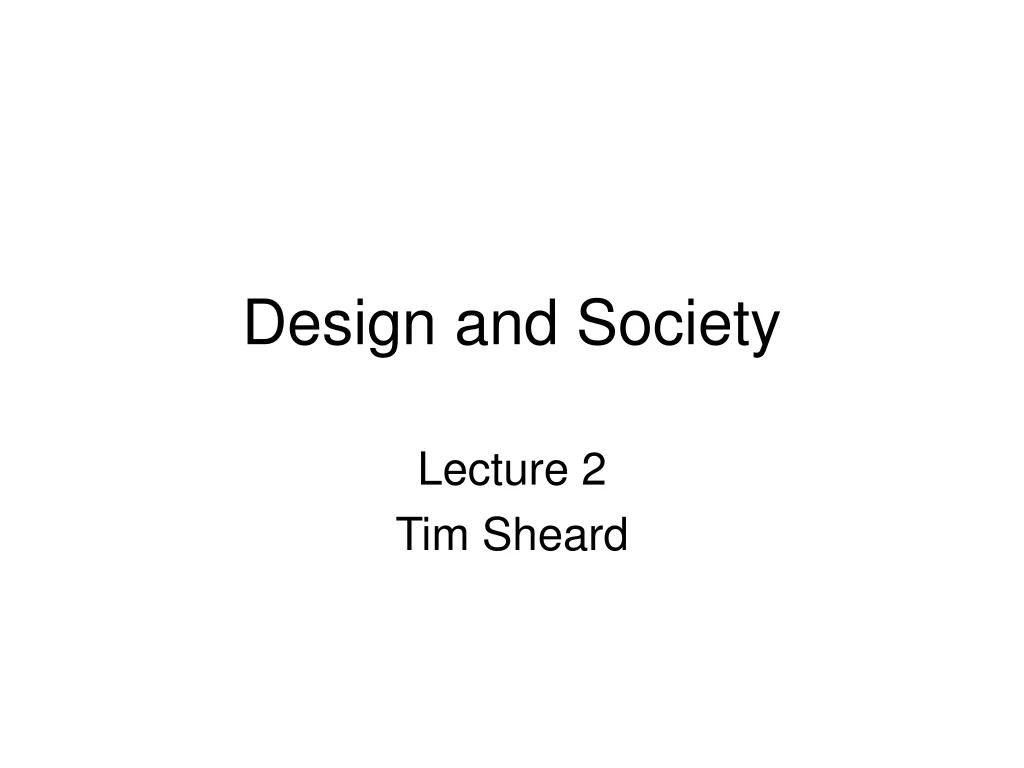 design and society