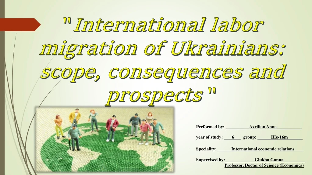 international labor migration of ukrainians scope