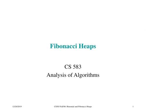 Fibonacci Heaps