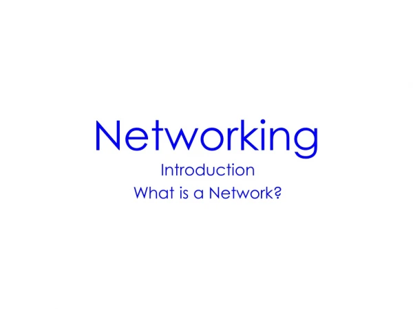 Networking