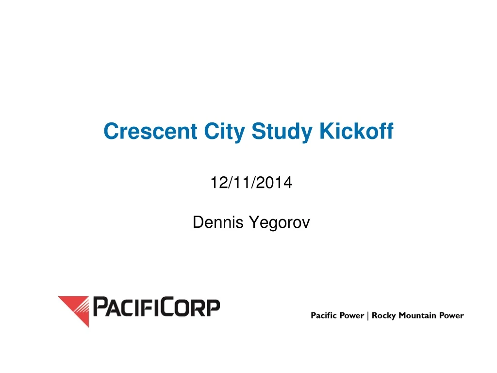 crescent city study kickoff