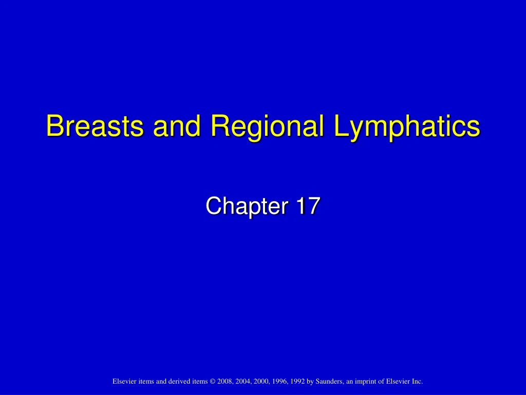 breasts and regional lymphatics