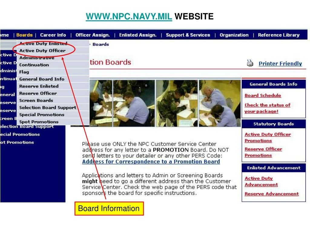 www npc navy mil website